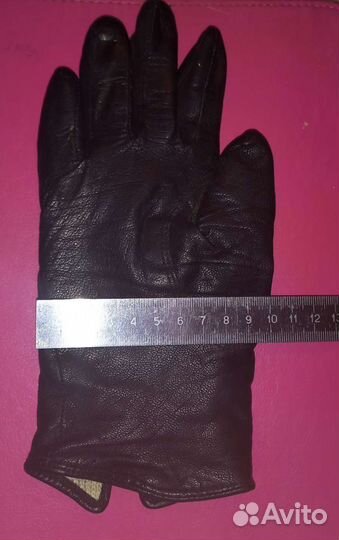Перчатки женские кожаные