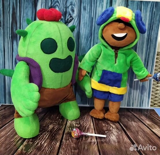 Спайк и Леон Brawl Stars (игрушки ручной работы)