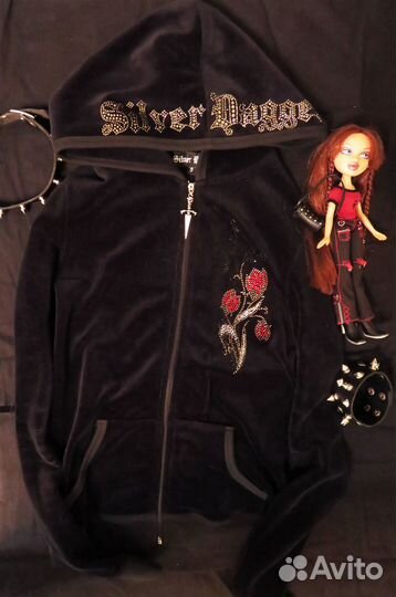 Худи зипка Chrome Hearts Silver Dagger y2k goth