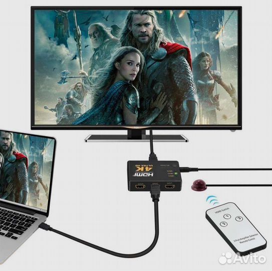 Разветвитель, переключатель, коммутатор 3 на 1