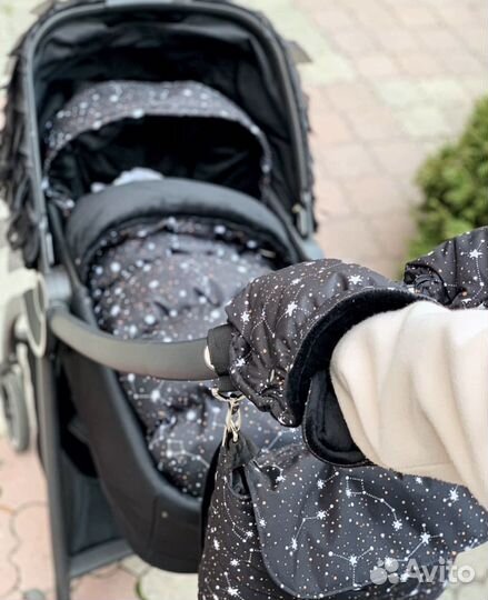 Конверт футмуфт зимний муфта рукавицы