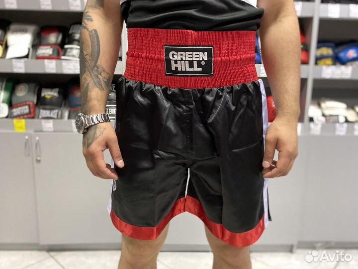 Боксерские шорты Green Hill Piper черно-красные