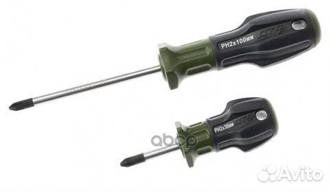 Отвертка крестовая трехкомпонентная рн2*38мм 72