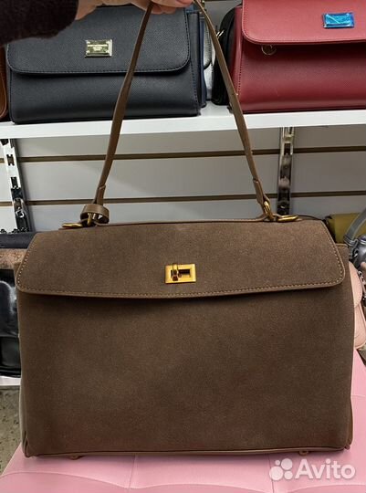 Сумка женская замшевая коричневая