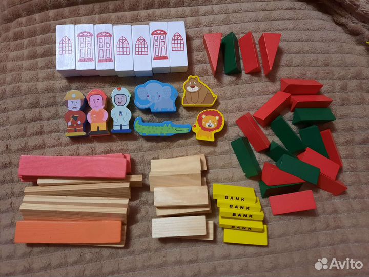 Конструктор деревянный 68 деталей