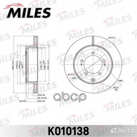 Диск тормозной mitsubishi space wagon 98- задний