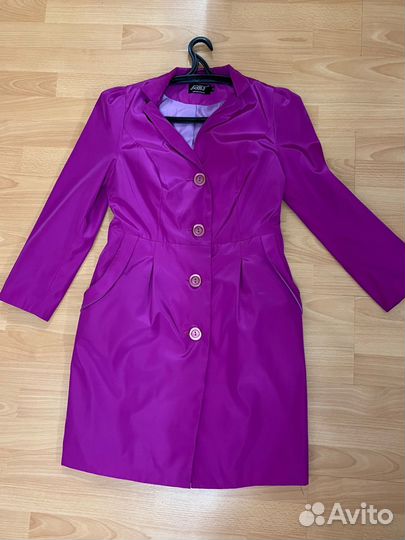Плащ осенний женский 46 фуксия