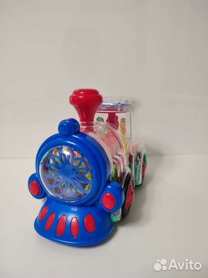 Музыкальный поезд паровоз и машина