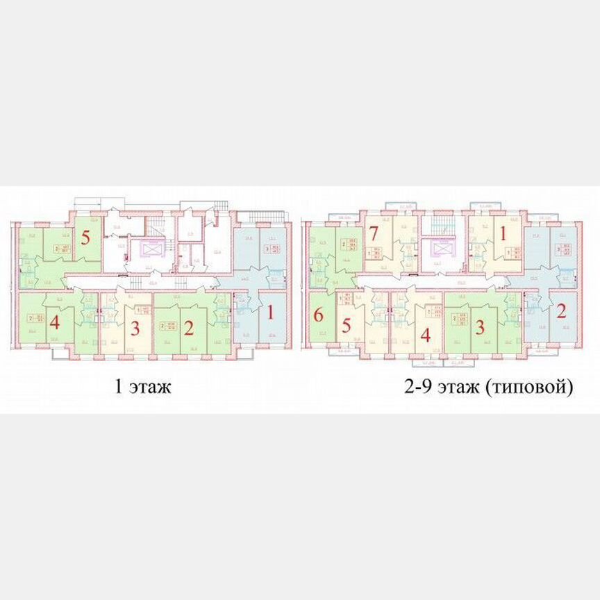 1-к. квартира, 39,4 м², 5/9 эт.