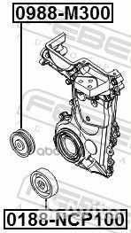 Ролик обводной приводного ремня 0988M300 Febest