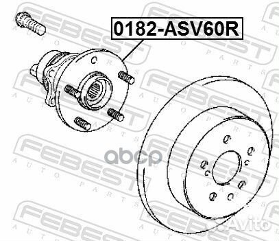 Ступица в сборе с подшипником 0182-asv60r Febest