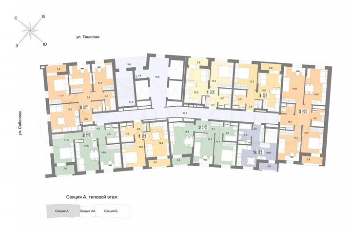 2-к. квартира, 47,7 м², 16/23 эт.