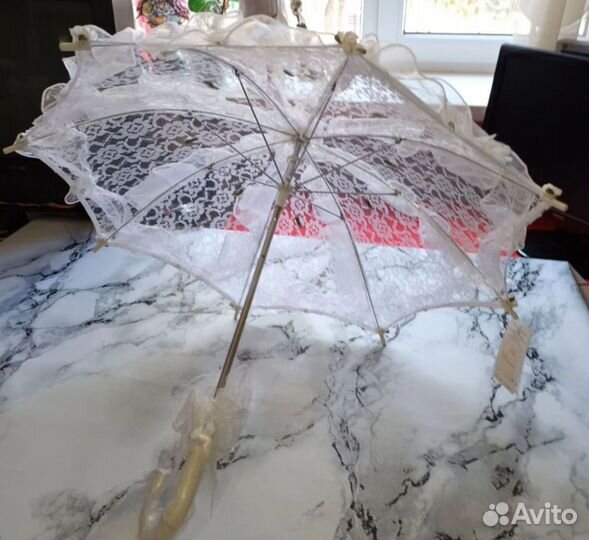 Кружевной зонтик новый