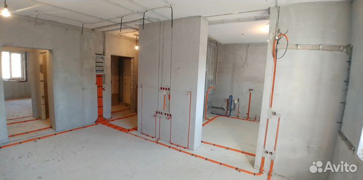 Штробление стен,закладка трассы кондиционера