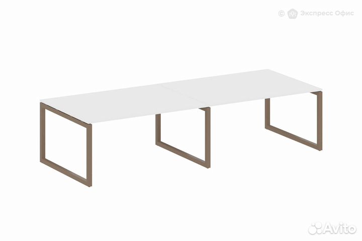 Стол для переговоров (2 столешницы) на О-образном