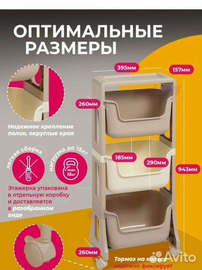 Этажерка на колесах