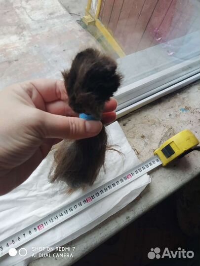 Волосы натуральные срез