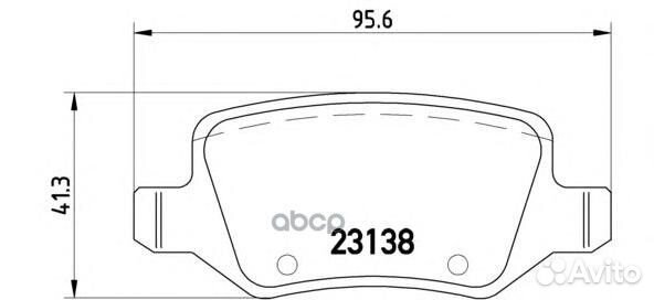 Колодки тормозные дисковые зад P50090 Brembo