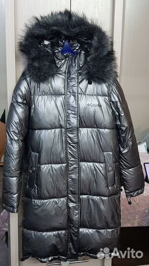 Пуховик женский длинный с капюшоном