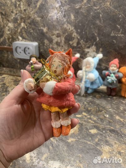 Ватные елочные игрушки СССР