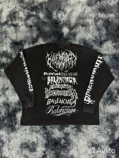 Лонгслив Balenciaga Diy Metal черный