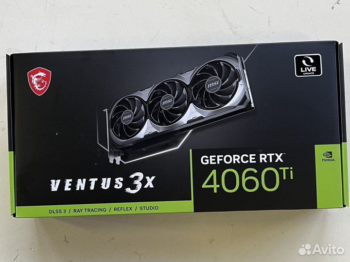 Видеокарта MSI GeForce RTX4060Ti ventus 3X E 8G