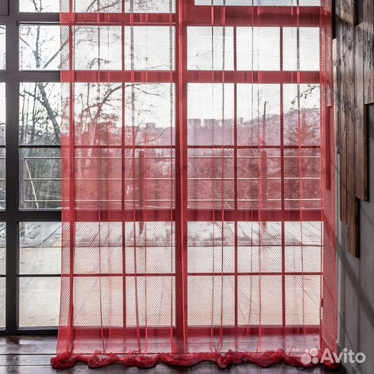 Крупная сетка тюль Авалон Гранат