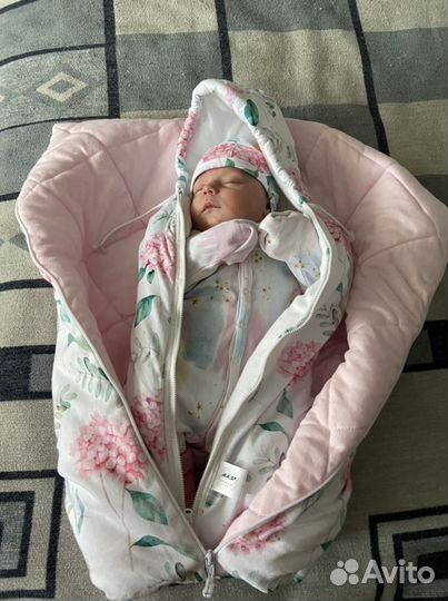 Конверт на выписку деми+Кокон «Крошка Енот»