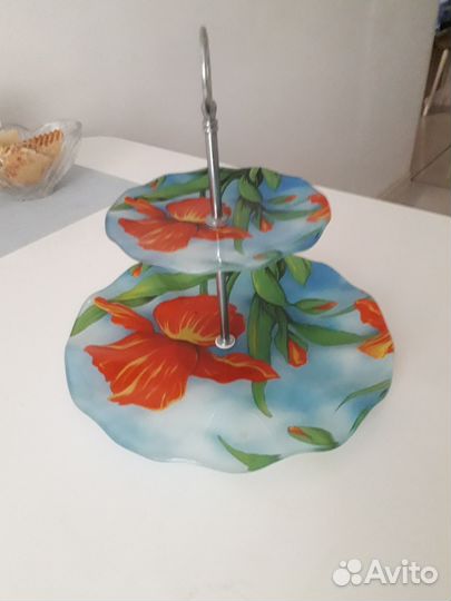 Ваза для конфет и фруктов 2х ярусная