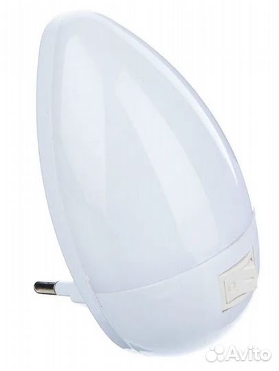 Ночник в розетку с выключателем, 3LED-одноцвет