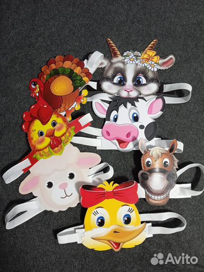 Детские маска-ободок на резинке