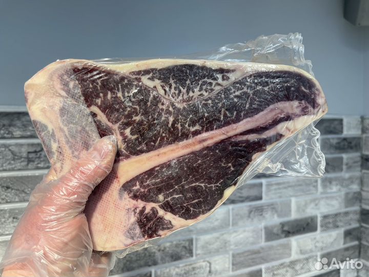 Тибон стейк, мраморная говядина, мясо