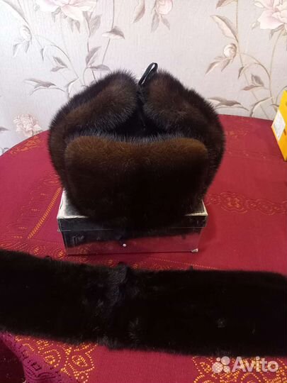 Норковая шапка мужская ушанка