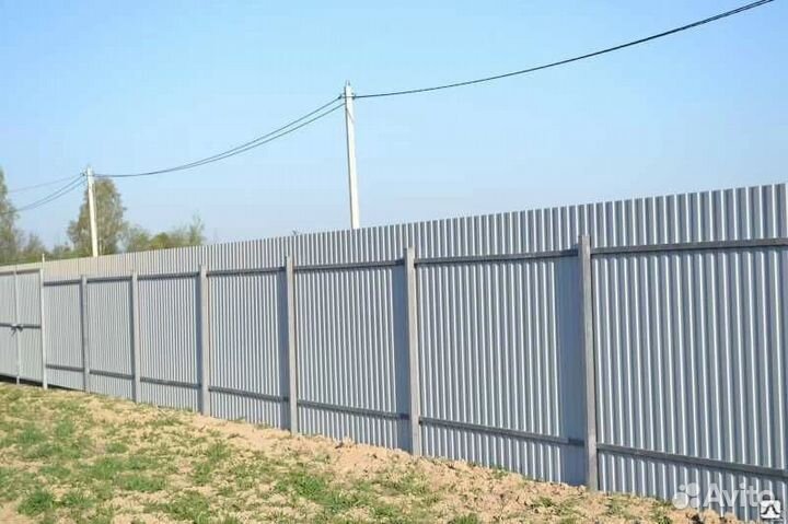 Забор из профнастила под ключ