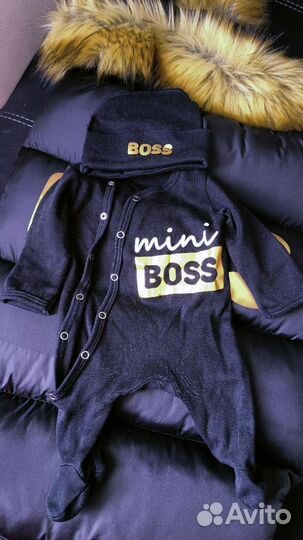 Конверт на выписку для мальчика зимний