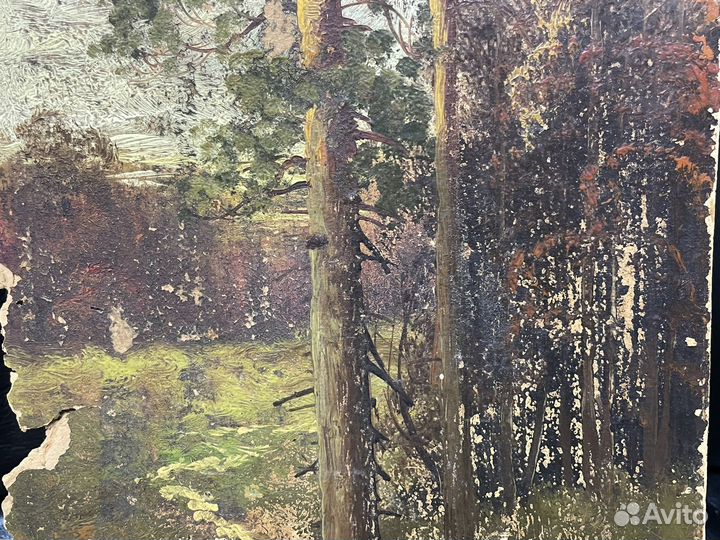 Картина «Лесной пейзаж» масло/картон