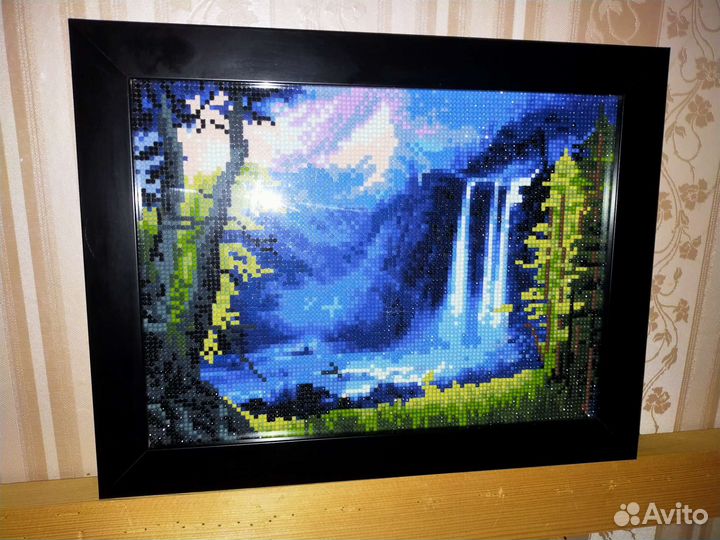 Картина алмазная мозаика водопад