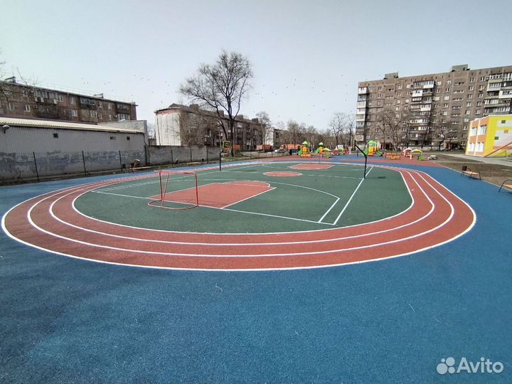 Бесшовное резиновое покрытие под ключ