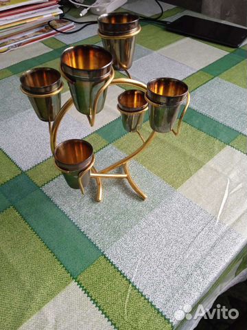 Набор рюмки мельхиор с позолотой