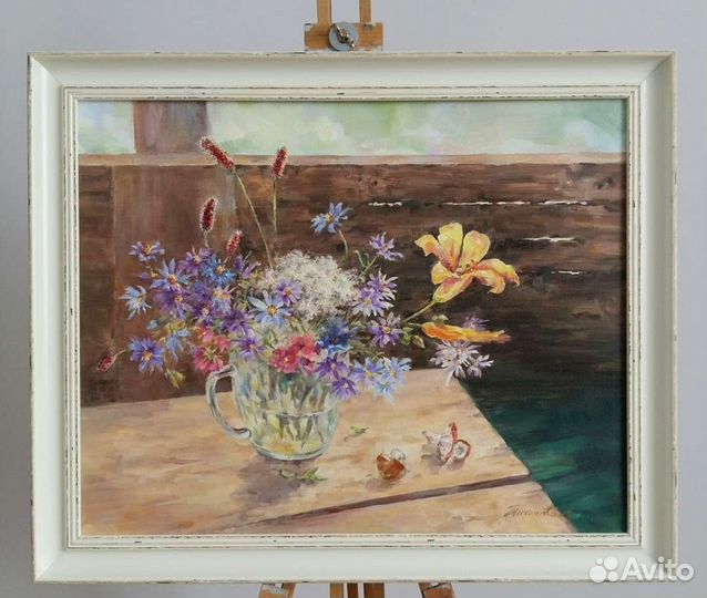Картина маслом на холсте цветы