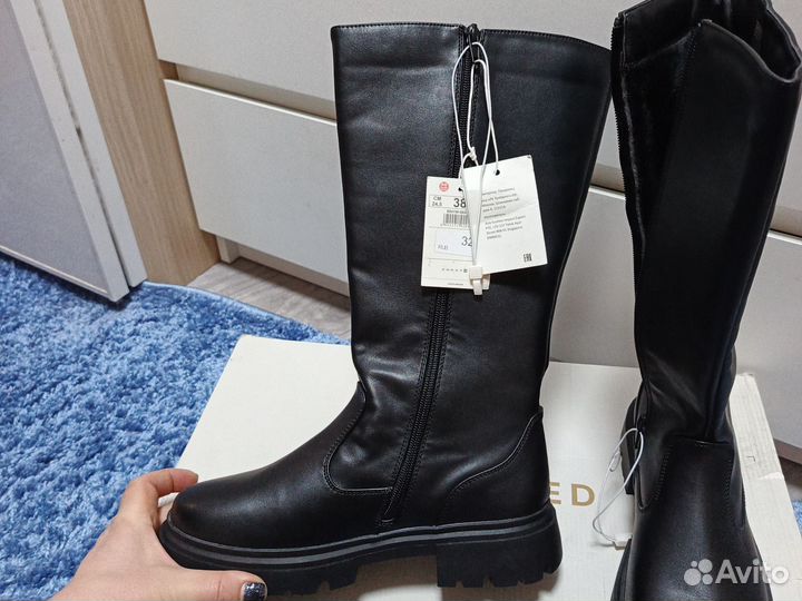 Сапоги новые reserved p.38(24 см)