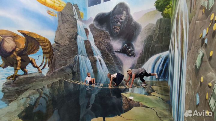 Роспись стен 3д полы фасады зданий