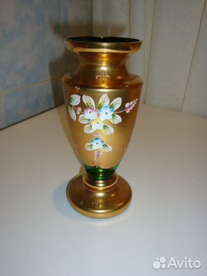 Вазочка стекло Богемия