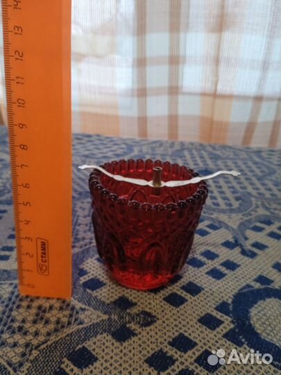 Подвесная Лампада с Эмалью Латунь СССР