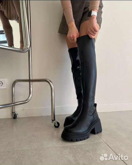 Зимние ботфорты женские