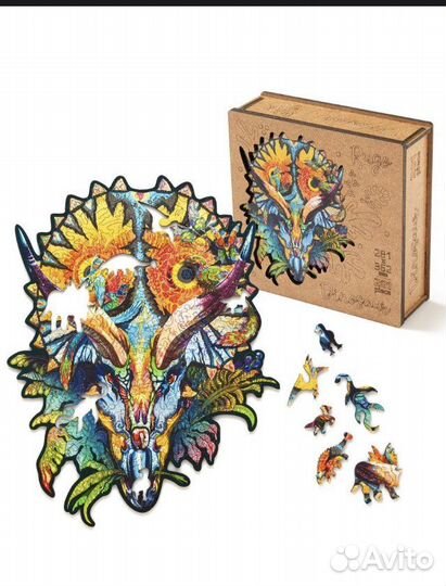 Тиранозавр деревянный пазл Rugo