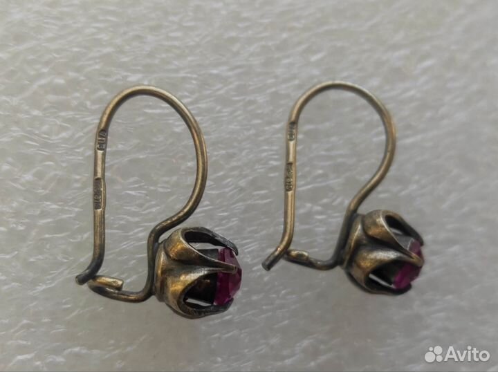 Серьги серебро СССР