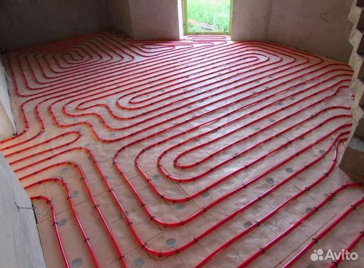 Монтаж водяного тёплого пола сборка котельной