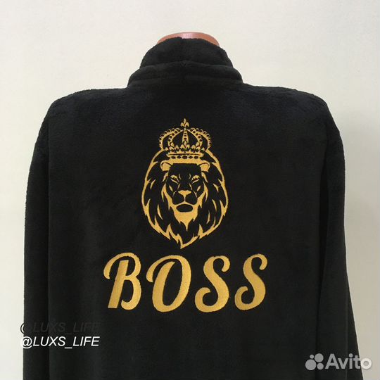 Плюшевый халат с именной вышивкой на заказ