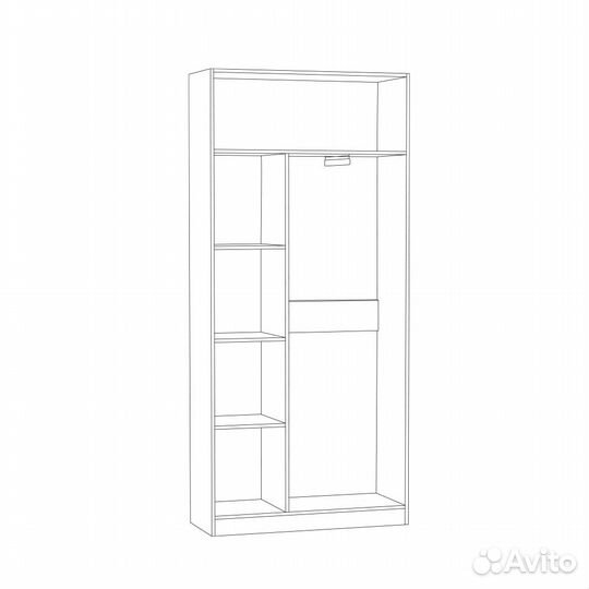 Шкаф Ливерпуль цвет ясень ваниль/белый